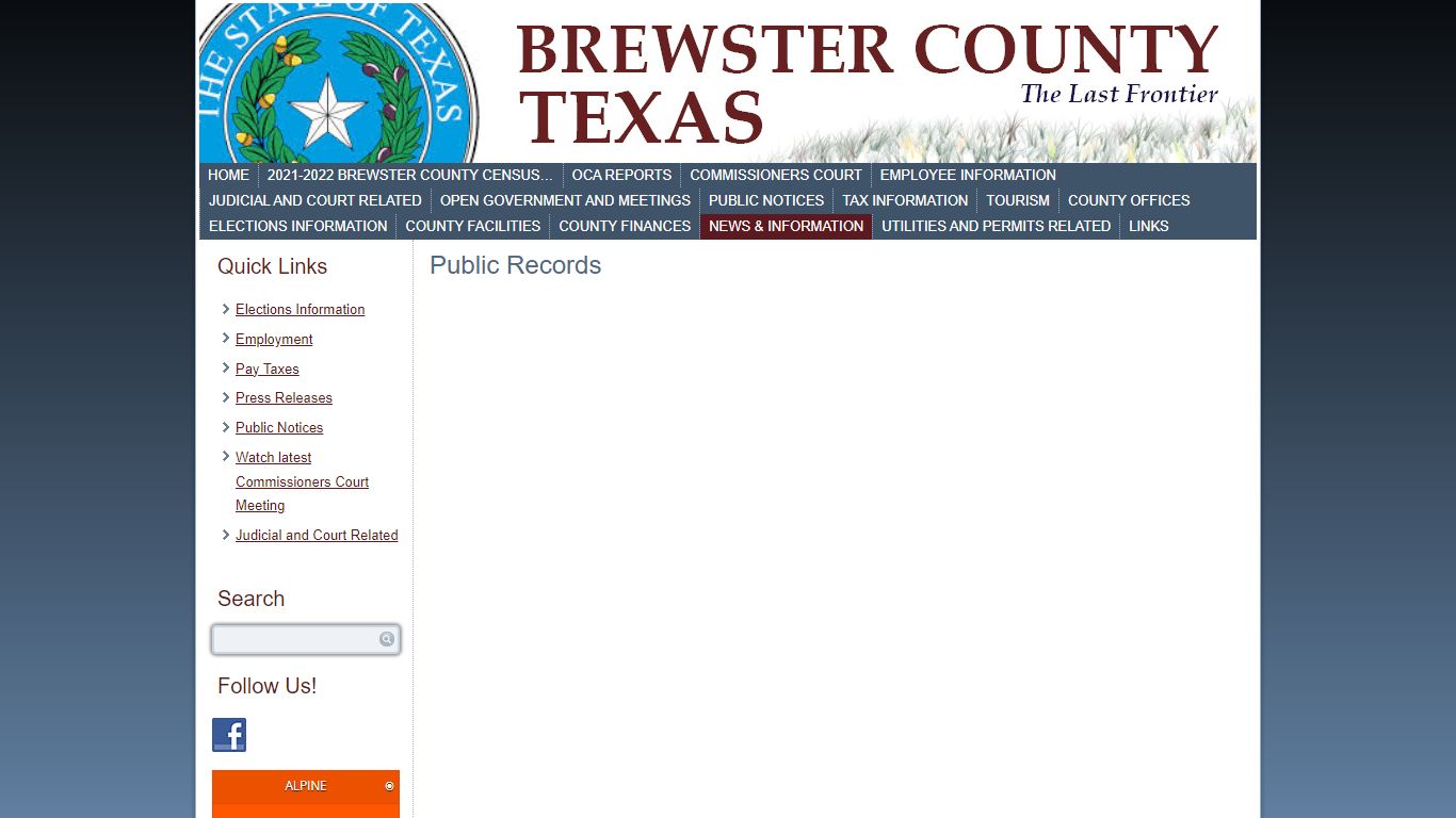 Public Records | Brewster County – Texas