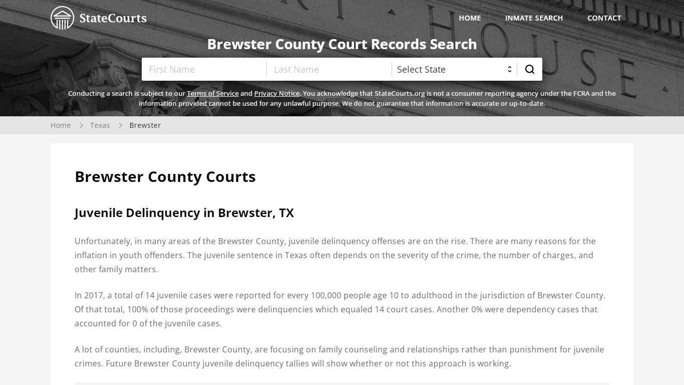 Brewster County, TX Courts - Records & Cases - StateCourts